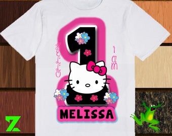 Hello kitty birthday shirt | Etsy