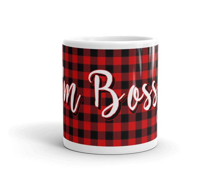 I'm Bossy Mug, I'm Bossy Cup, I'm Bossy Plaid Mug, I'm Bossy Quote, Quotes For Her, She's Bossy Mug, Gift Ideas
