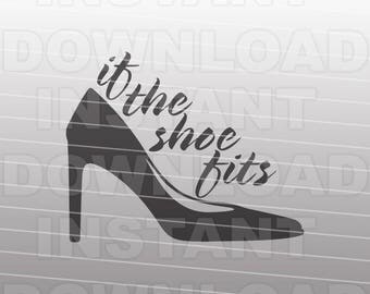 High Heel SVG,Glass Slipper svg,Cinderella svg,If the Shoe Fits svg,Girl Shoe svg,Vector Art Silhouette Cricut svg,Commercial & Personal Use