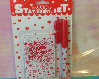 Vintage mini Stationary accessories Note Book Notepad Hearts