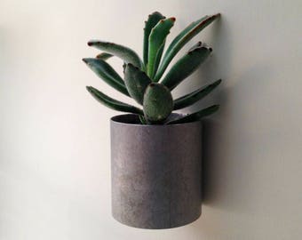 Wall Planter, Modern Recycled Metal Planter, Home Decor, Modern Industrial Planter