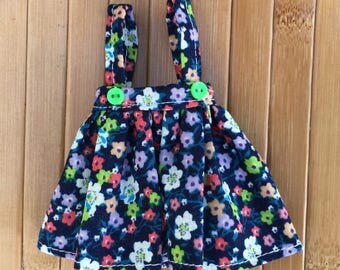 Suspender skirt for Neo Blythe - Royal Blue Floral
