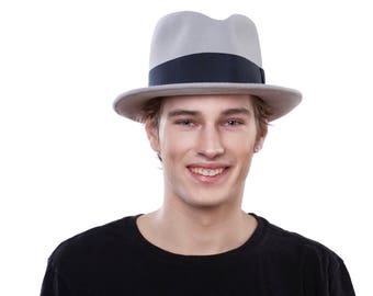 Fedora Hat Homburg Hat Men's Fedora Hat Great Gatsby Hat 1950s Mad Men Hat Men's Hat Gangster Hat Custom Men's Hat Fall Accessories