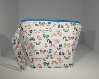 Mini zip - Lined Project Bag - 100% Cotton