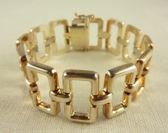Vintage Milor Italian Modernist Sterling Link Bracelet