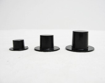 Little black plastic top hat variety pack 4 of each size