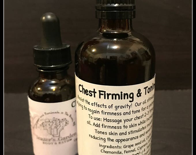 Chest Firming and Toning Massage Oil - Mother's Day Gift - Natural Skincare - For Her - Mature Skincare - Rejuvenating Oil - Boob oil