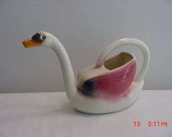 Vintage Ceramic Swan Plant Watering Can 17 - 868