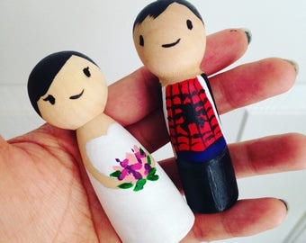 Custom Bride & Groom Cake Toppers