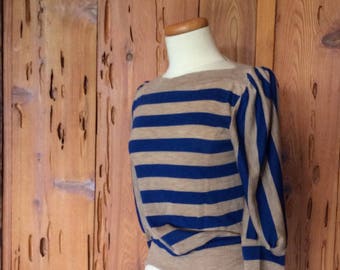 Vintage 80's striped Knit Tee Shirt