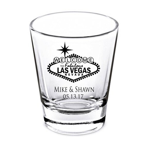Wedding Favors Las Vegas Wedding Shot Glasses Wedding Gift