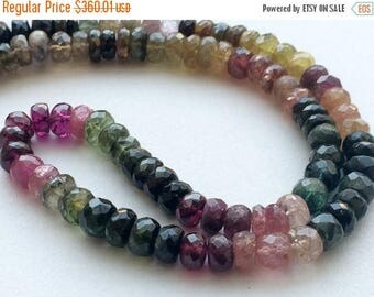 ON SALE 55% Multi Tourmaline Beads - Multi Tourmaline Faceted Rondelle Beads, 6.5mm To 7.5mm Tourmaline Beads, 8 Inch Strand