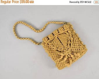 SUMMER SALE 70's Macramé Shoulder Bag