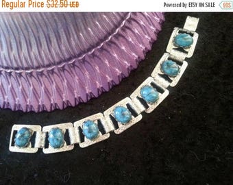 Now On Sale Vintage Aqua Teal Turquoise Lucite 1960's Bracelet Retro Rockabilly Accessory