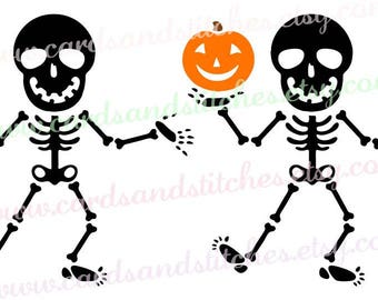 Skeleton SVG - Halloween SVG - Skeleton Pumpkin SVG - Digital Cutting File - Cricut Cut - Instant Download - Svg, Dxf, Jpg, Eps, Png