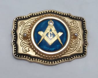 Masonic belt buckle | Etsy