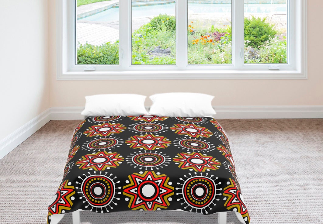 African Bedding, African Art Design Duvet Cover, Unique Bedding, Cute