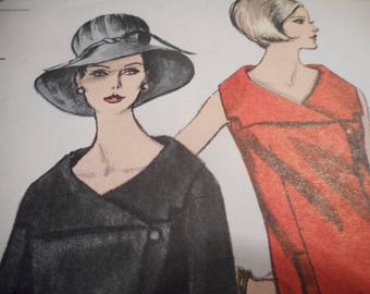 Vintage 1960's Vogue 6327 Dress Sewing Pattern Size 12 Bust 32