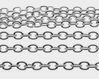 Wholesale 100 meters 3.2x2.7mm soldered link brass chain in roll-CH2