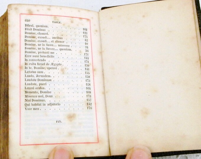 Antique French Religious Book Leather Cover Decorated with Gold Gilt Pattern Printed in 1885 "Paroissien Romain", Liturgy from France Antique French Religious Book Leather Cover Decorated with Gold Gilt Pattern Printed in 1885 "Paroissien Romain", Liturgy from France