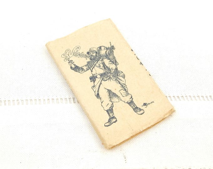 Antique WW1 Complete Booklet of Cigarette Papers Issued to the French Army Made by Alesia Paris, Collectible Great War Militaria 1914