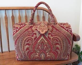 Victorian carpet bag | Etsy