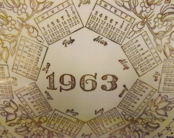 1963 Calendar Plate