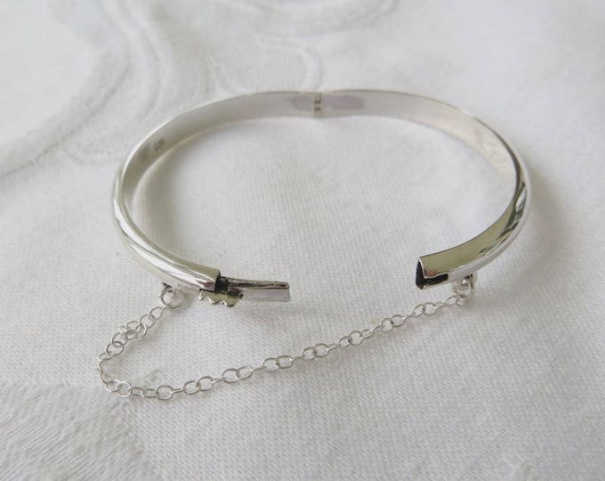 Sterling Silver Baby Bangle, Baby Bracelet, Christening, New Baby Gift, First Birthday