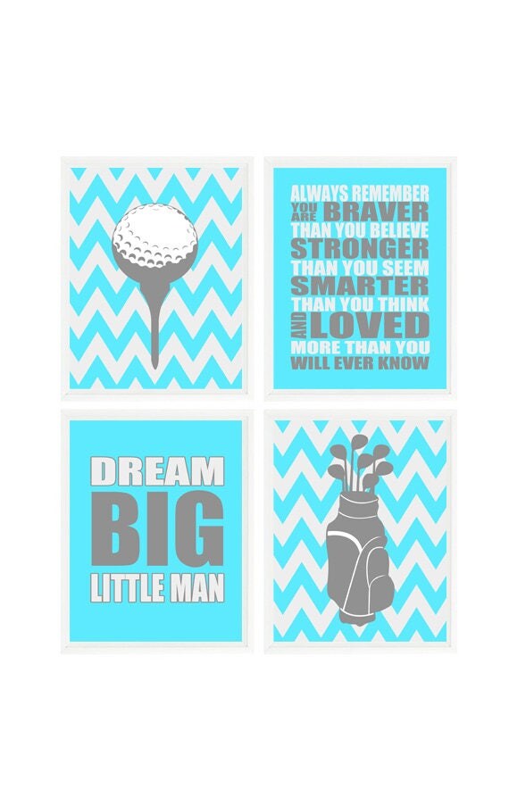 Golf Wall Art Baby Boy Nursery Golf Nursery Prints Dream