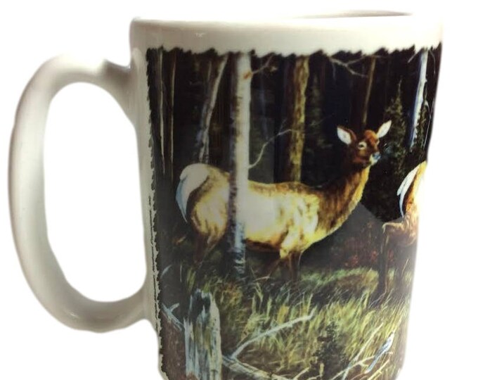 Unique Animal Wildlife Coffee Mug, Elk, Wapiti, Gift for Him, Gift for A Hunter, Jumbo Mug, Sportsman Gift, Gift For Christmas