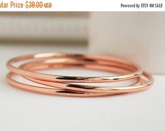 Rose Gold Bangles, Rose Gold Filled Bangles, Rose Gold Bracelet, Rose Gold Jewelry, Everyday Jewelry