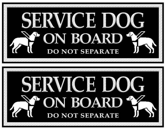 Service Dog on Board Car dog sign Dog On Board signs First