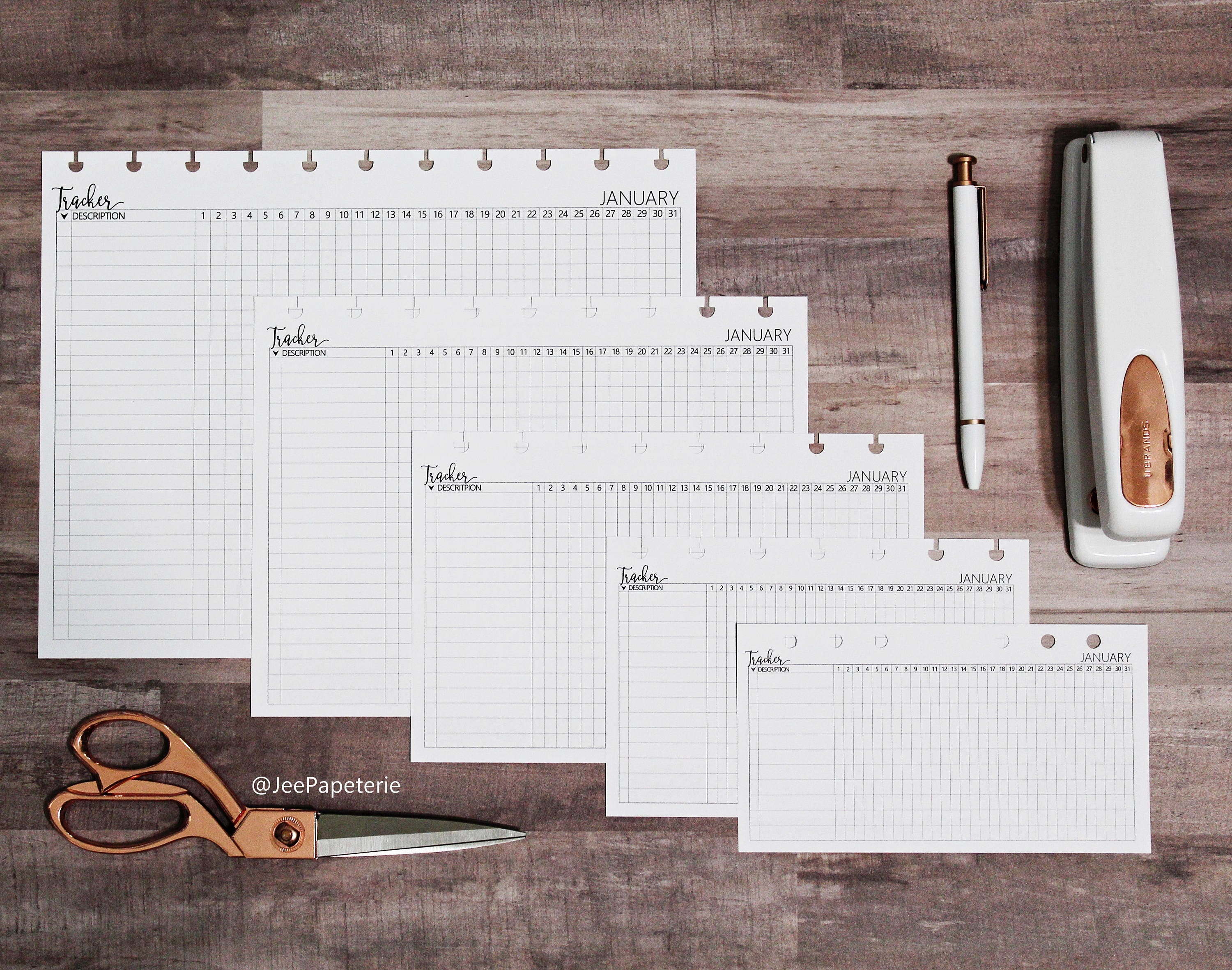 Mission Board &amp; Tracking Inserts for projects habits tasks