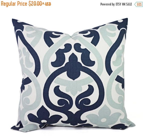 15% Off Sale Decorative Pillows Two Navy Trellis Pillow