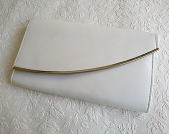 vintage white clutch bag