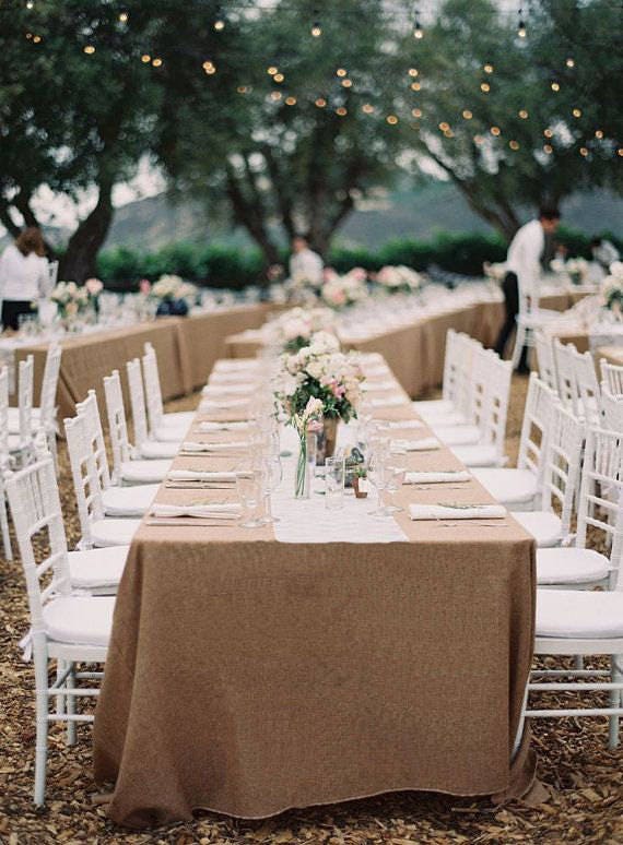 Thanksgiving Burlap Tablecloth Rectangle Burlap Tablecloth