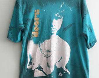 Very Rare Jim Morrison T-shirt, The Doors T-shirt, 1990s T-shirt, Hippie T-shirt,Tie Dye T-shirt, Band T-shirt, Peace, Grunge T-shirt