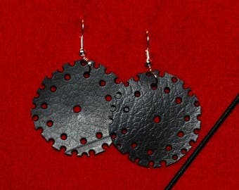Sphere in inner tube earrings