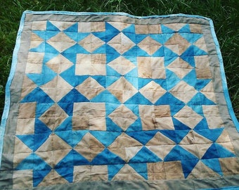 Indigo//Sumac//Walnut Naturally Dyed Quilt