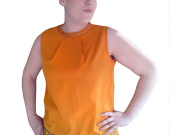 Yellow-orange sleeveless tunic