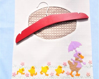 Peg Bag 'Ducks and Daisies' Posh Peg Pouch Super Cute Quirky Hand Appliqued Peg Bag From my own patterns and ideas... Peg Out in Style!!