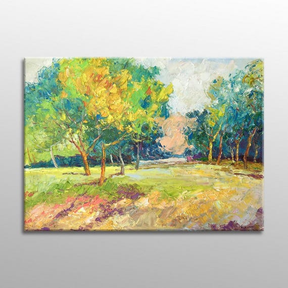 Landscape Oil Painting Large Art Painting Abstract Original