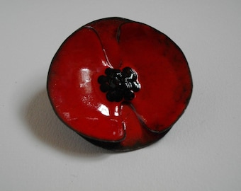 Large brooch, enamel on copper