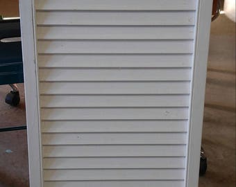 single white shutter - distressed - pick your paint