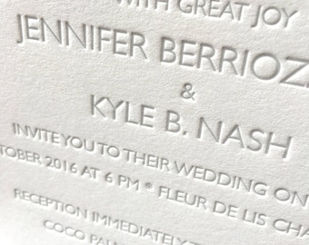 Letterpress Wedding Invitation, Wedding Invitations, Letterpress Wedding Invitations, Elegant Wedding Invitation, Sample Pack