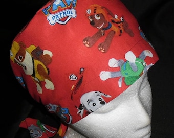 Etsy Made From Licensed Paw Patrol Fabric Pediatric Scrub Caps Ladies Nurses Surgical Scrubs Hats Unisex Or Pixie Caps Chemo Hats