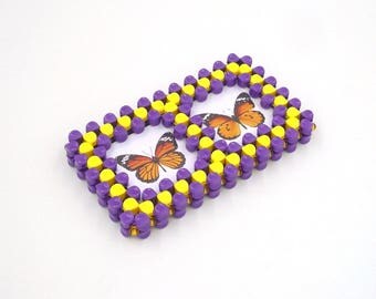 Magnetic Frame,Magnet Favor,Wedding Picture Frame,Couple Gift,Engagement Photo Frame,Refrigerator Fridge Magnet,Purple,Yellow