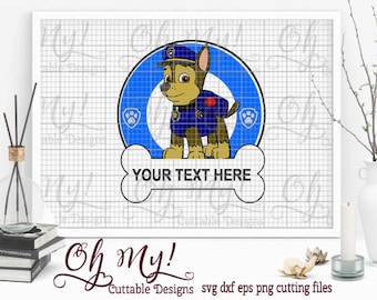 Paw Patrol Frame Svg Dxf Eps Png Cutting Files