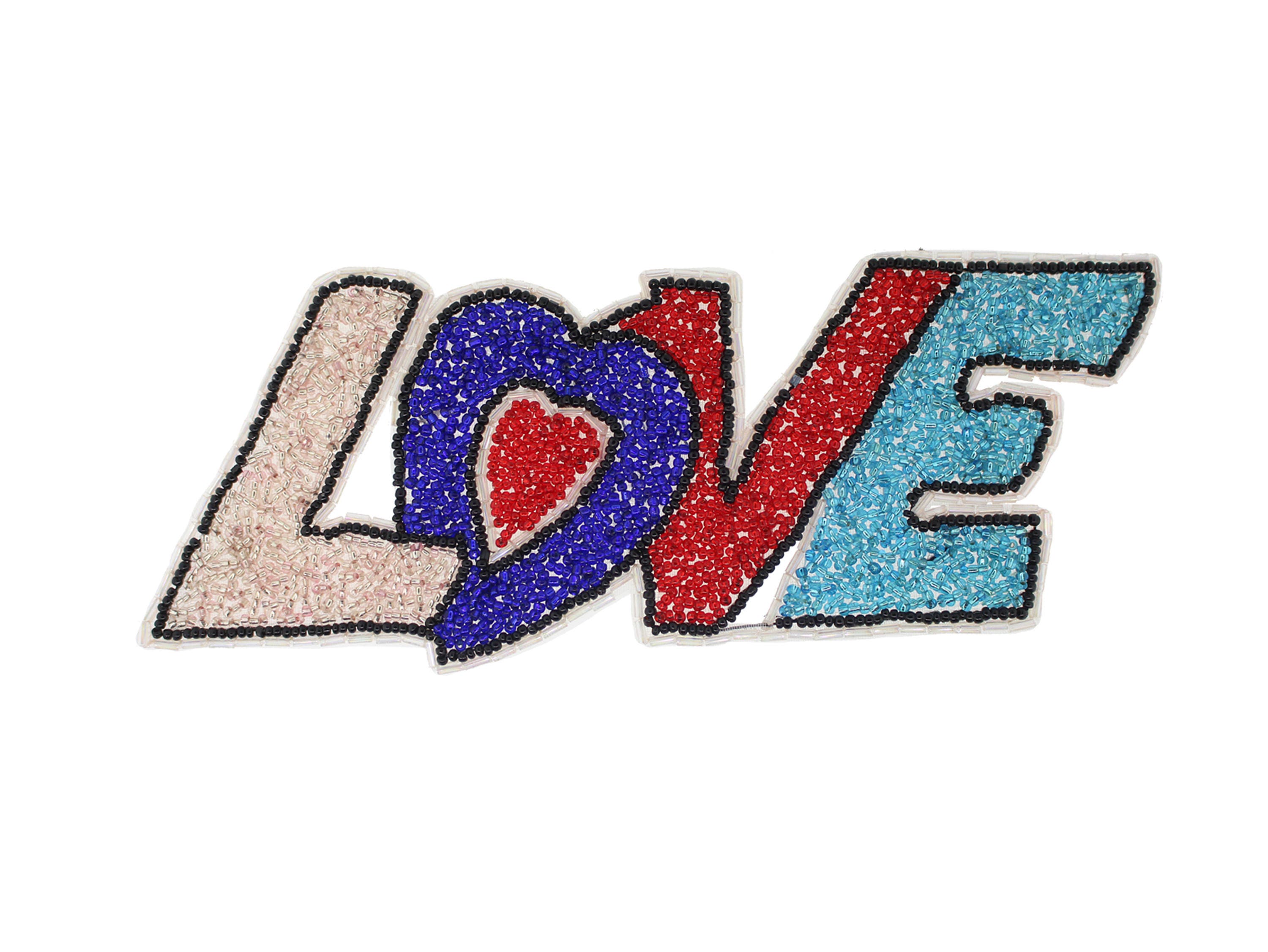 Beaded "LOVE" Applique 7" from NYBeadBoutique on Etsy Studio