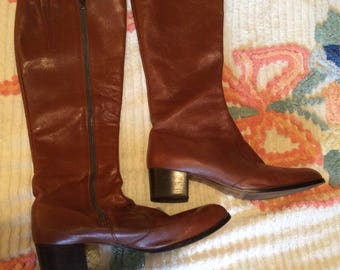 Jannette 70 Ruched Leather Knee-High Boots